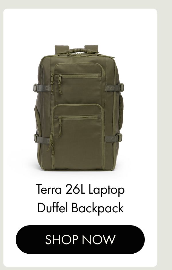 Terra 26L Laptop Duffel Backpack | Shop Now