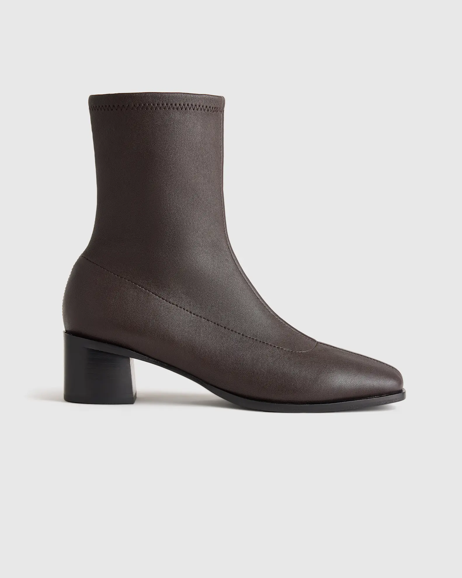 Italian Leather Stretch Sock Bootie