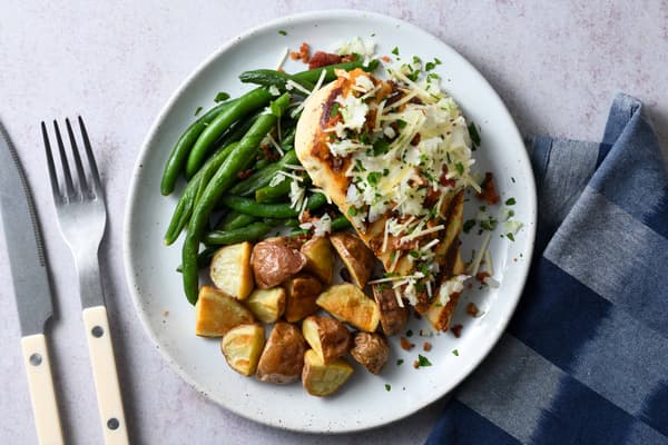 Bacon and Leek Grilled Chicken