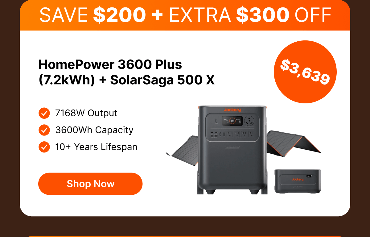 HomePower 3600 Plus(7.2kWh) + SolarSaga 500 X