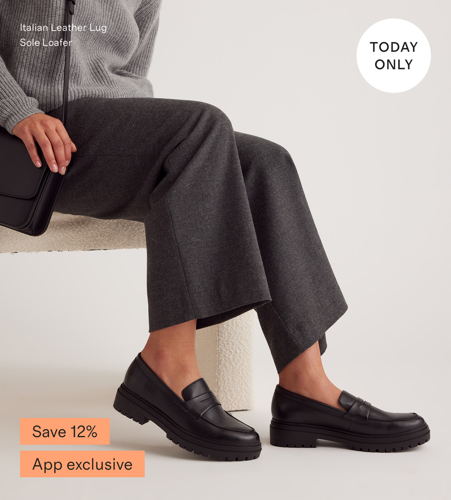 Italian Leather Lug Sole Loafer