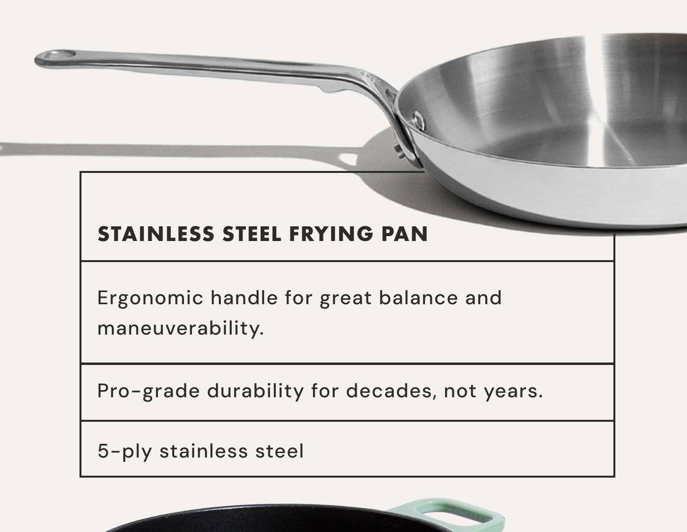 STAINLESS STEEL FRYING PAN