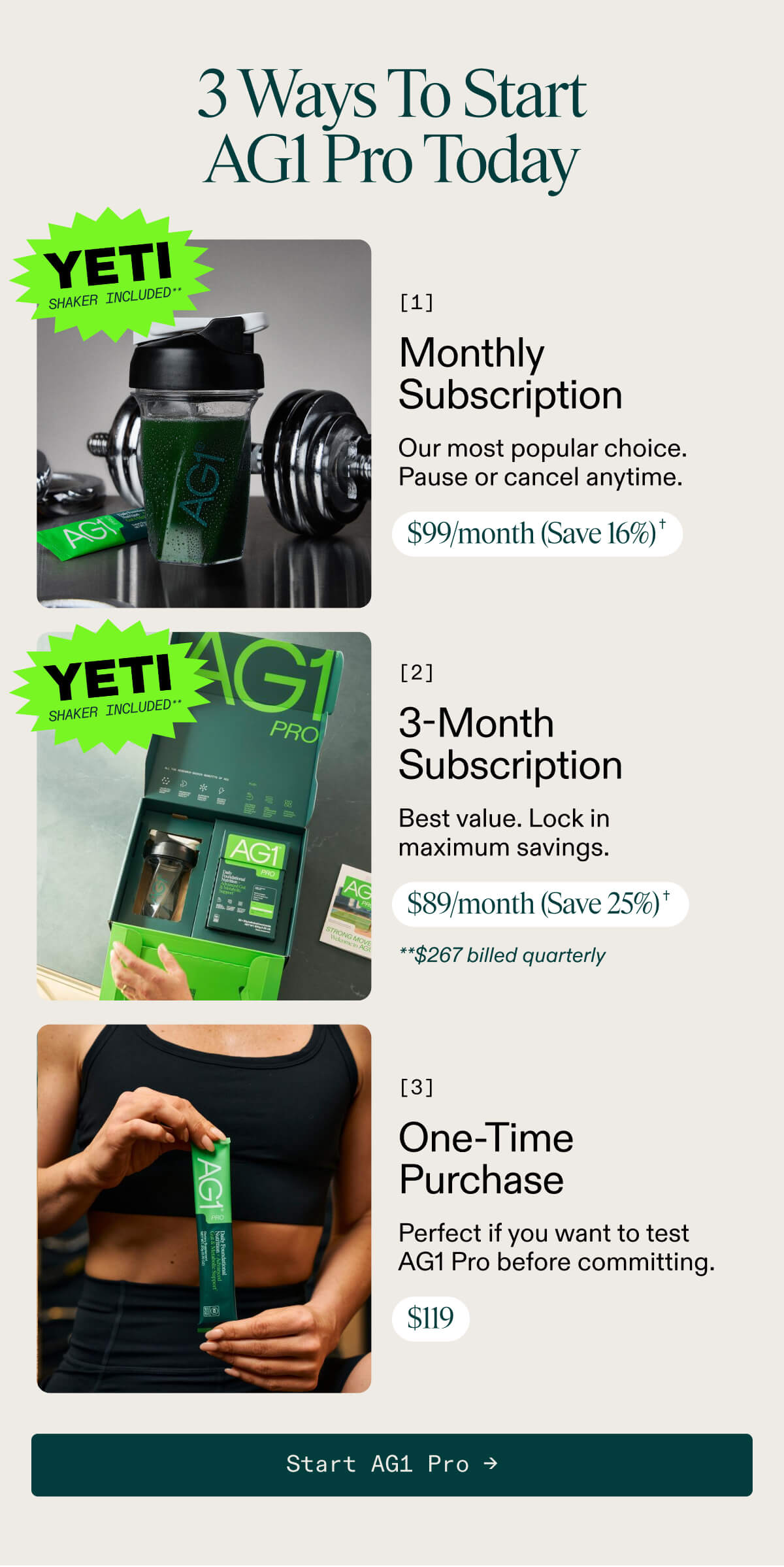 3 Ways To Start AG1 Pro