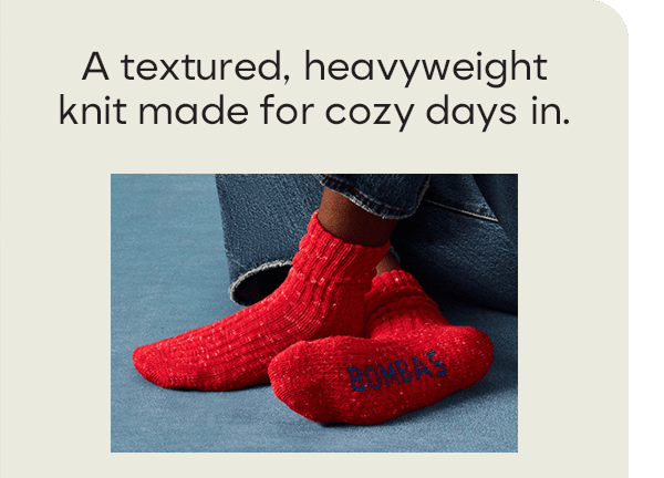 A textured, heavyweight knit made for cozy days in.