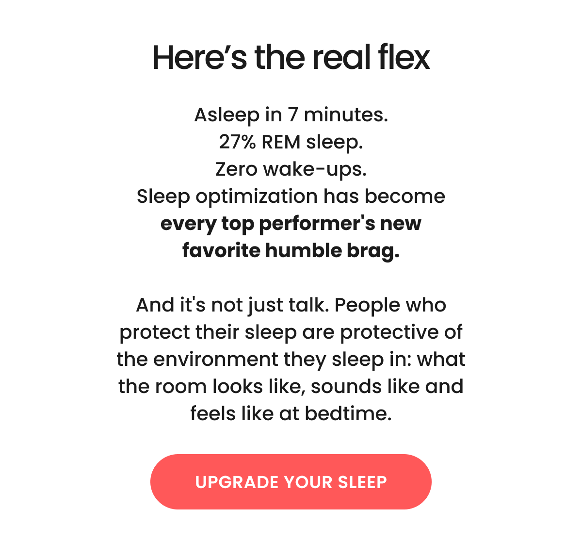 Upgrade your sleep