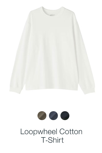 Shop Loopwheel Cotton Long Sleeve T-Shirt