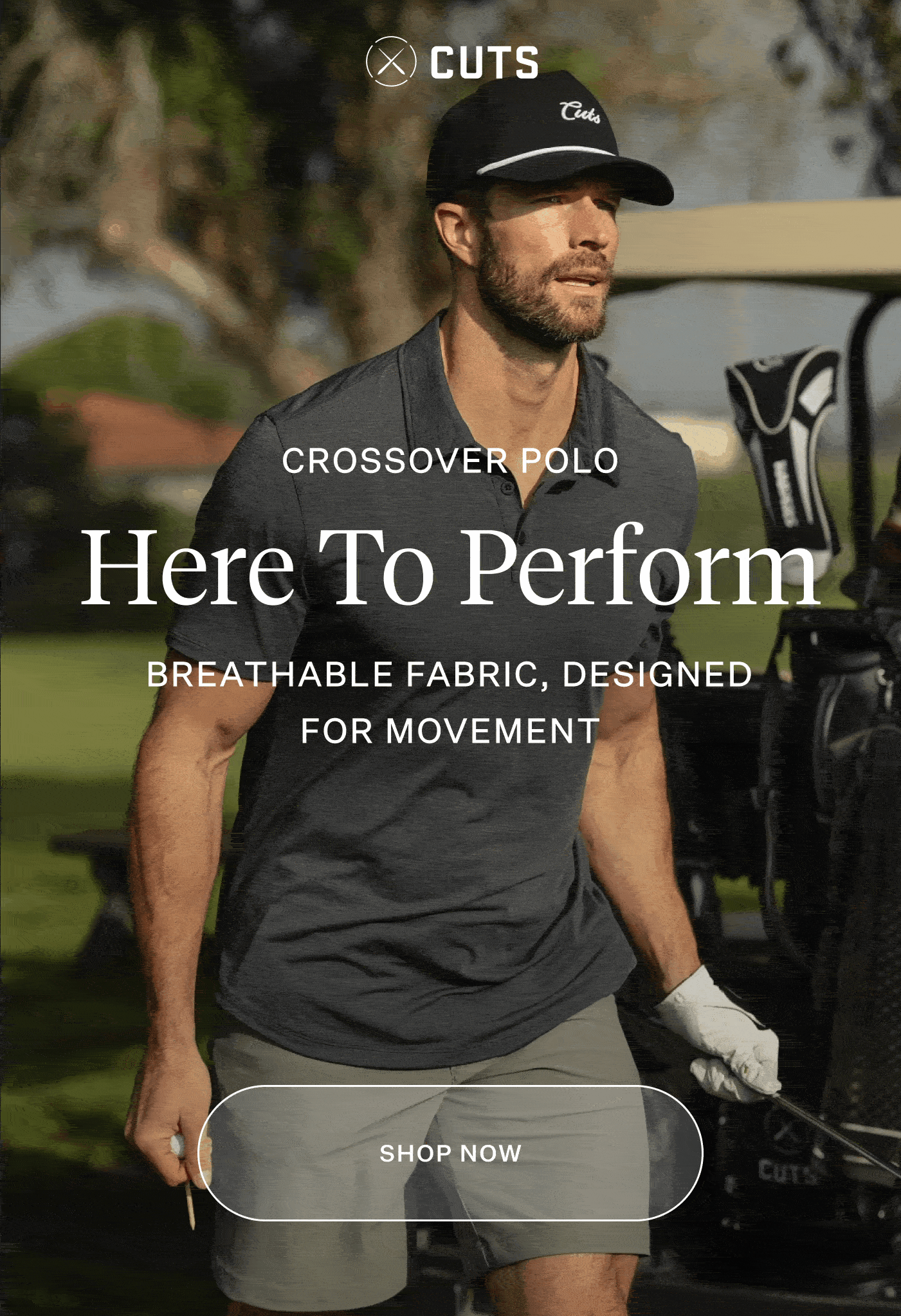 Crossover Polo - Here To Perform - Breathable Fabric, Designed For Movement