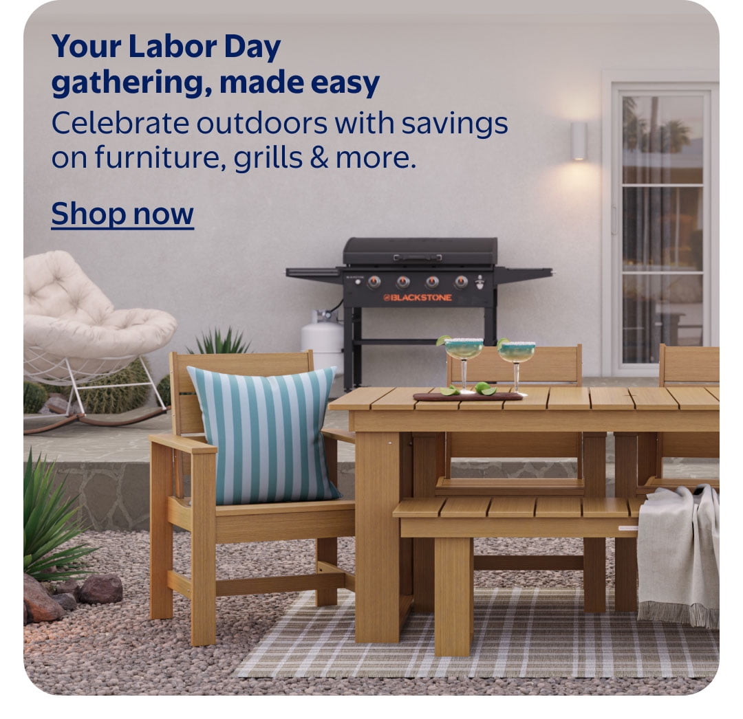 Celebrate outdoors with savings on furniture, grills & more.