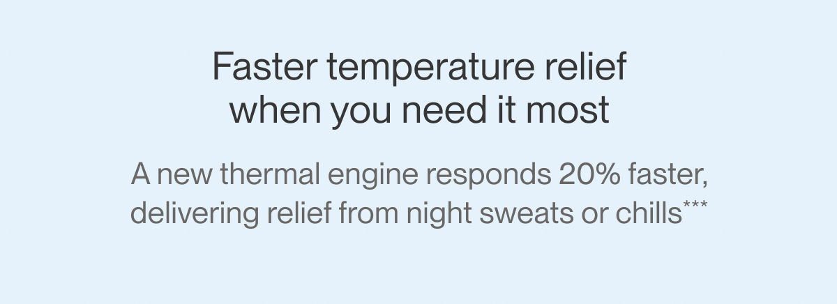 Faster temperature relief  when you need it most