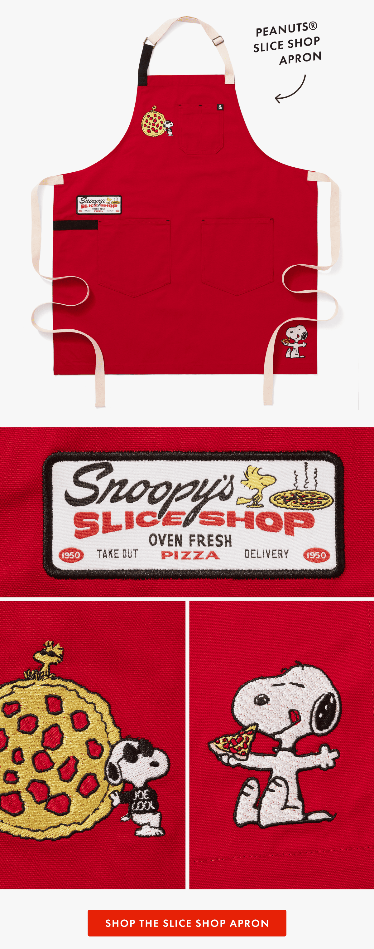 peanuts&reg; slice shop apron | SHOP THE SLICE SHOP APRON