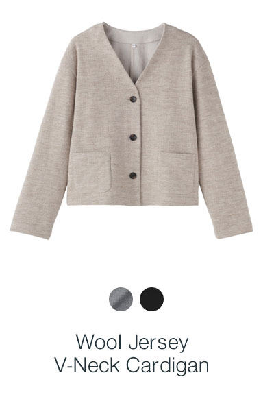 Shop Wool Jersey V-Neck Cardigan
