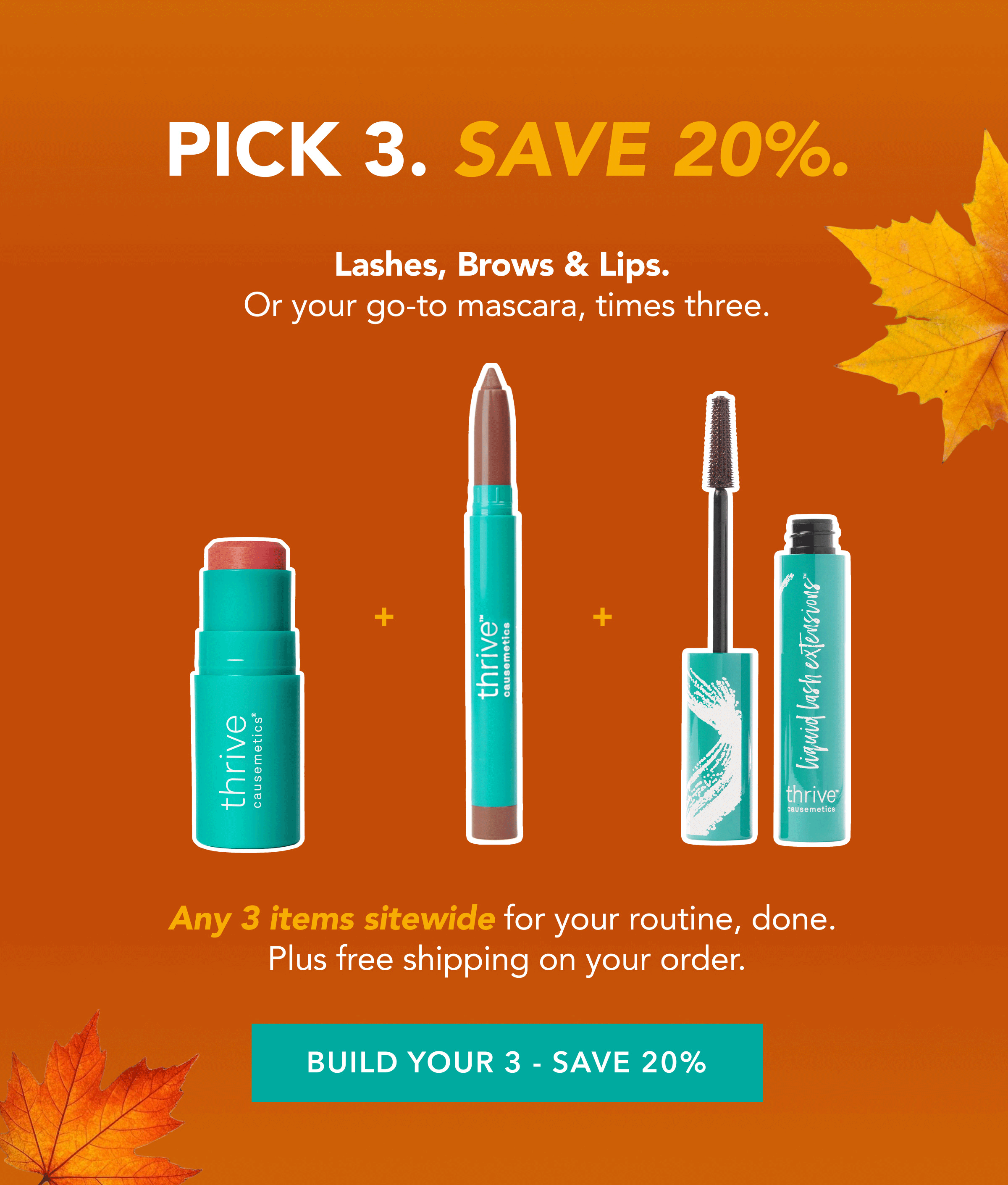 build your 3 - save 20%