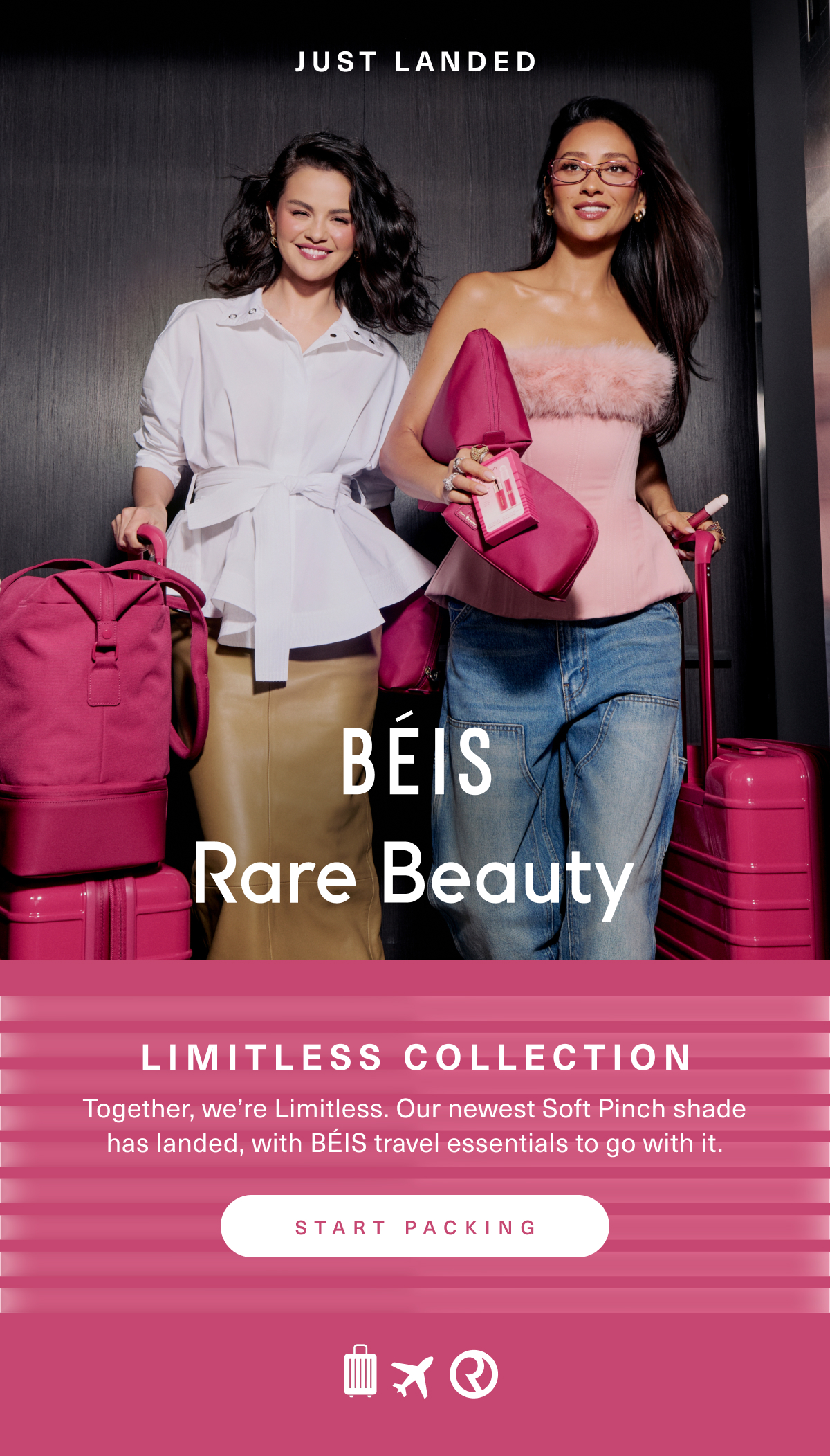 Just Landed. B&Eacute;IS Rare Beauty Limitless Collection. Start Packing.