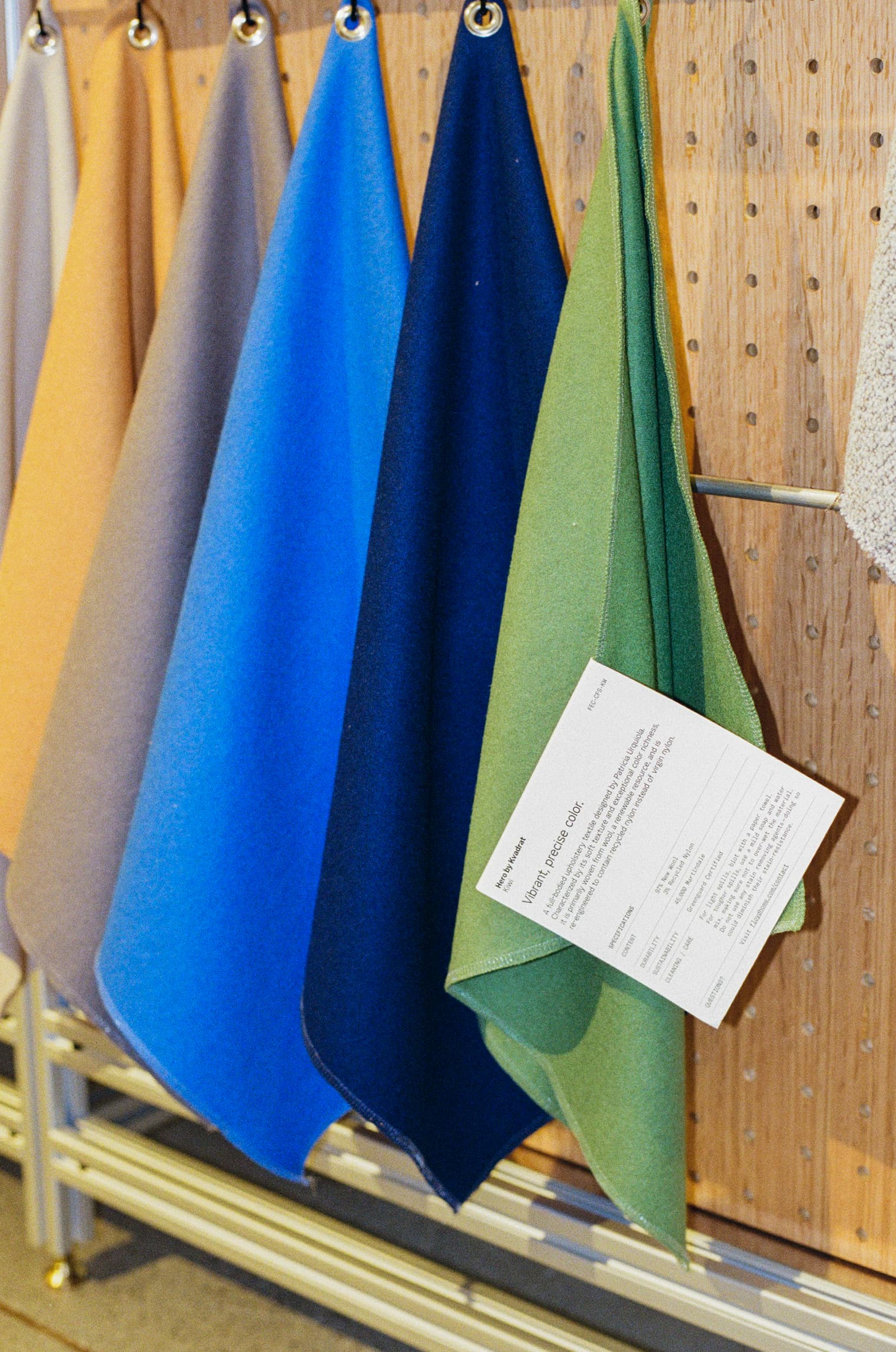 Printed FLOYD broadsheets on an Acton Slat Bench at GW Home.