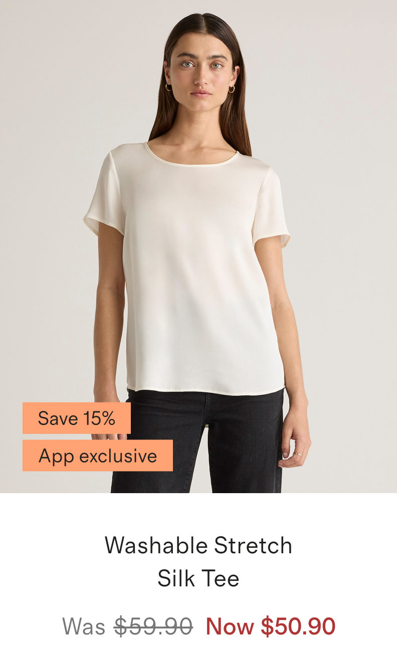Washable Stretch Silk Tee