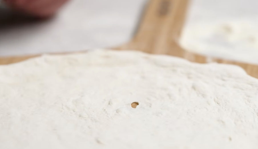 Hole on a pizza crust