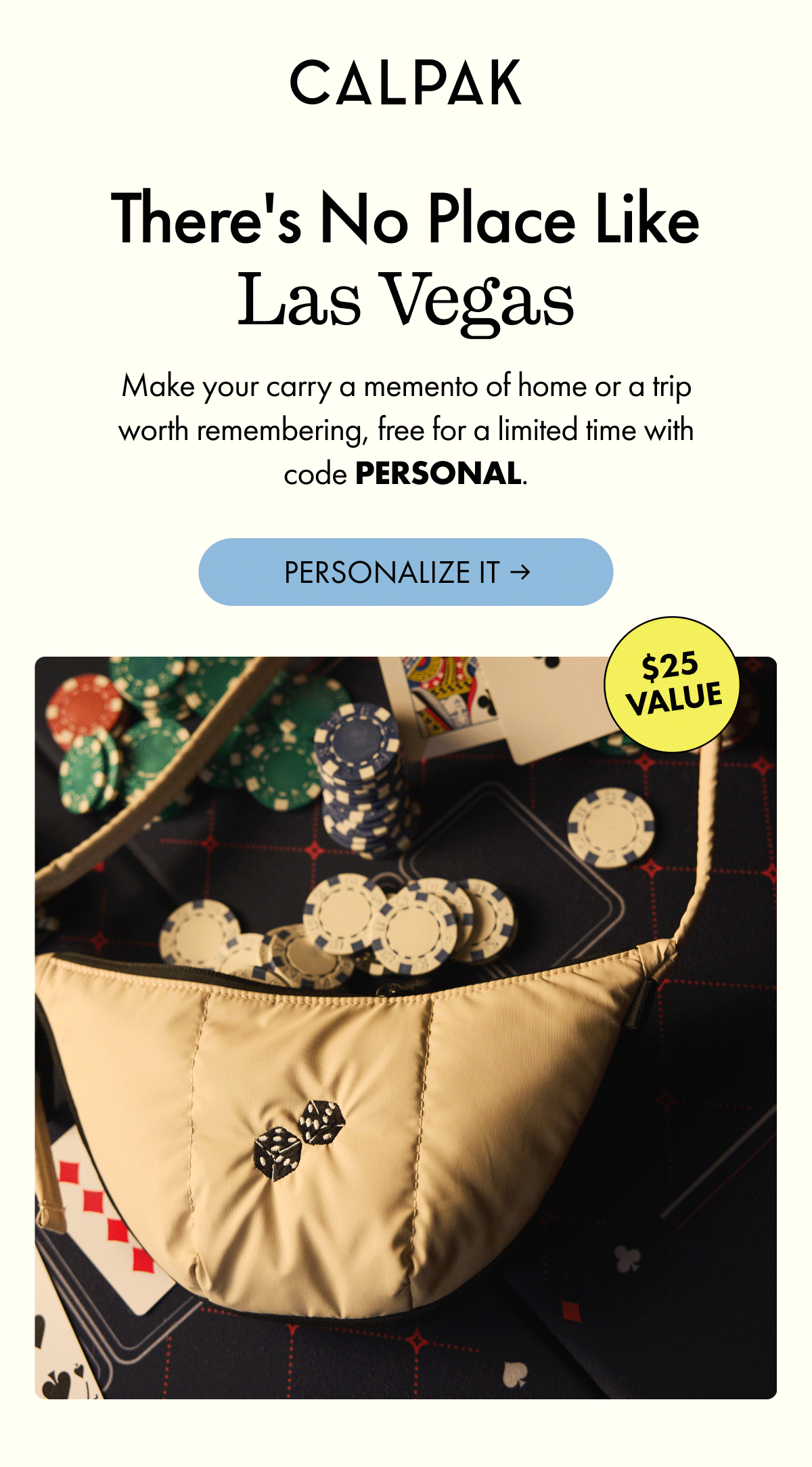 CALPAK | Make your carry a memento with personalization, free for a limited time with code PERSONAL.