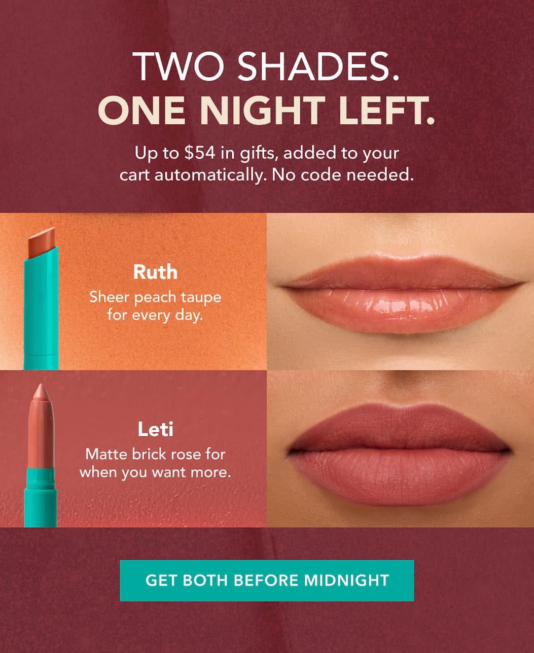 Get both before midnight