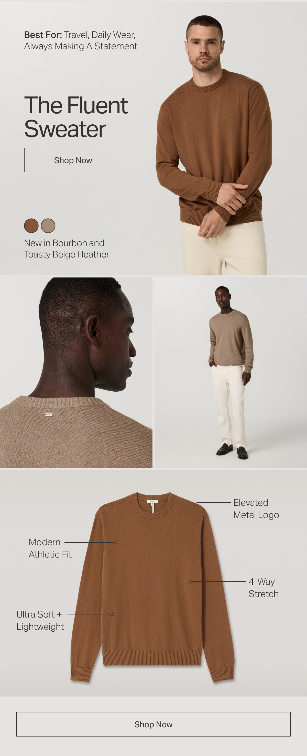 New in Bourbon and Toasty Beige Heather