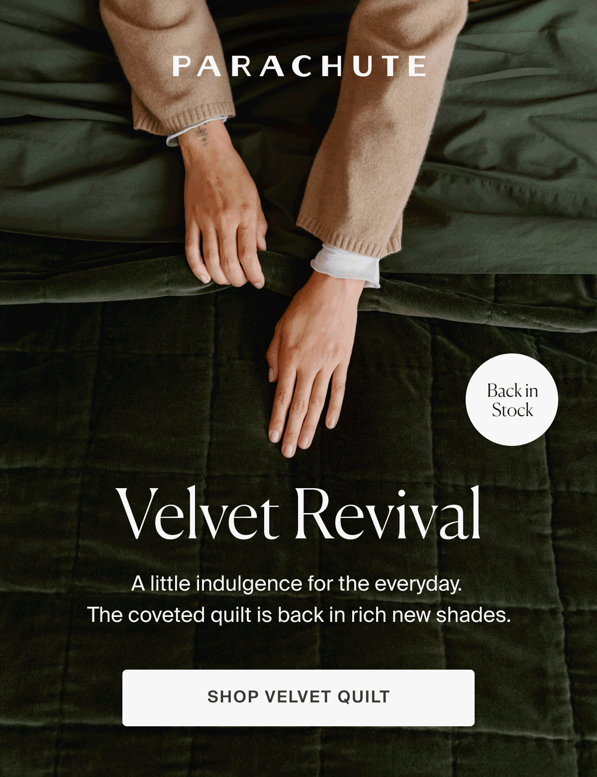 parachute, velvet revival, shop 
