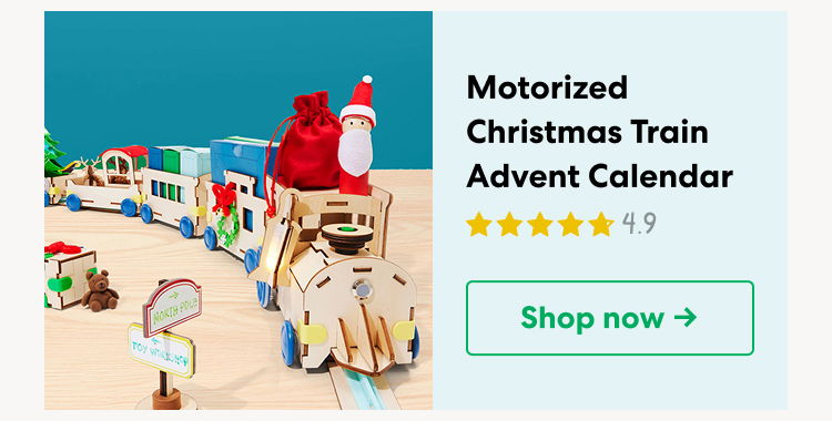 Motorized Christmas Train Advent Calendar. Build a motorized train that delivers presents around the track. Shop now.