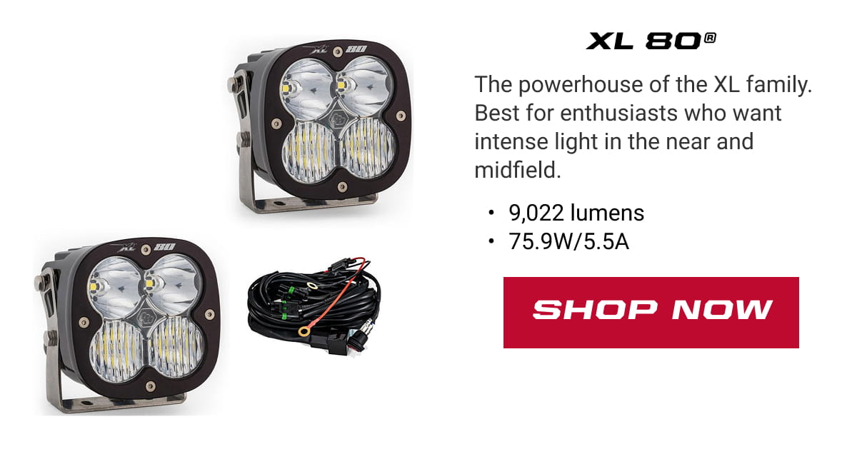 XL 80&reg;: The powerhouse of the XL family. Best for enthusiasts who want intense light in the near and midfield. 9,022 lumens 75.9W/5.5A. SHOP NOW
