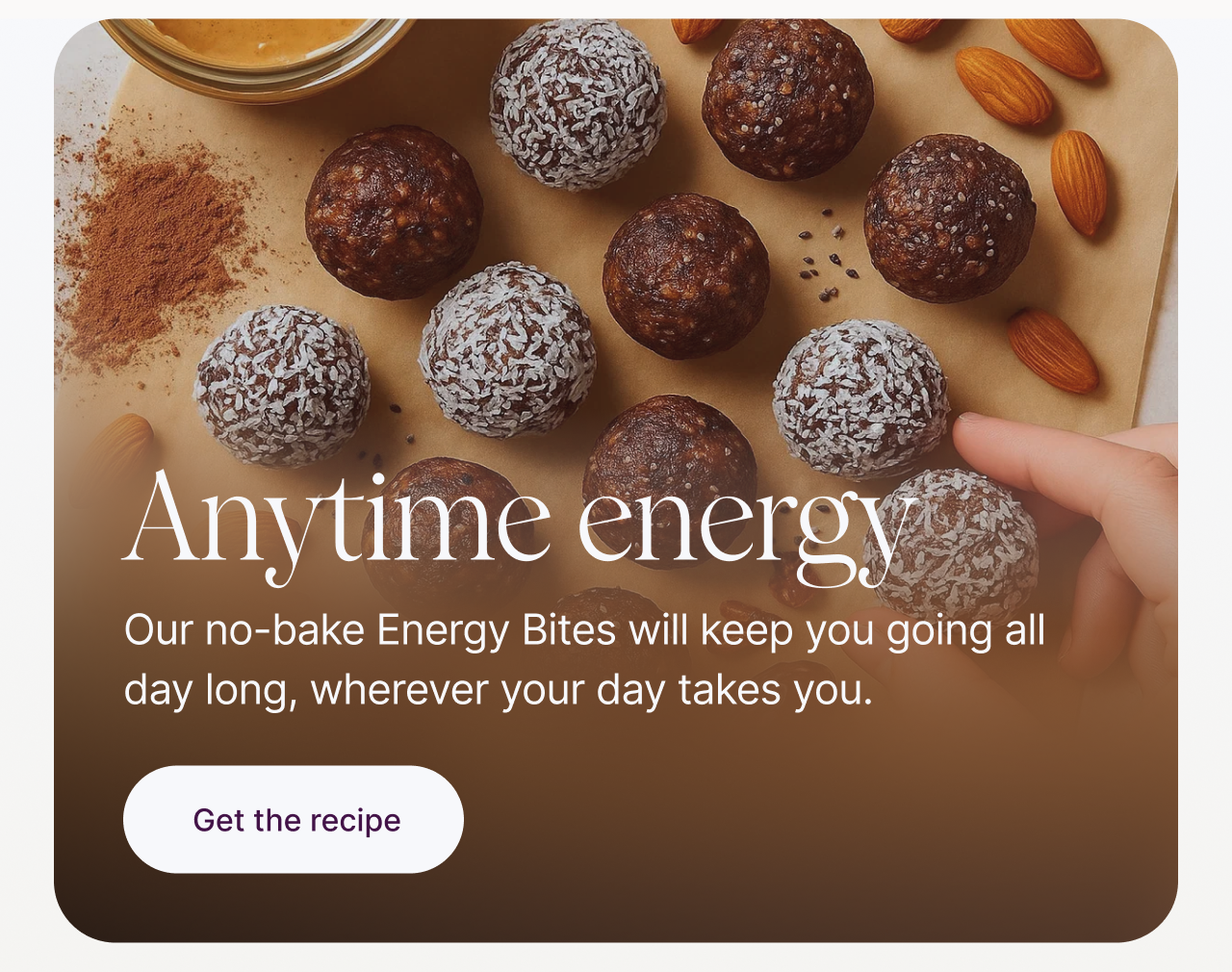 Anytime energy with no-bake Energy Bites