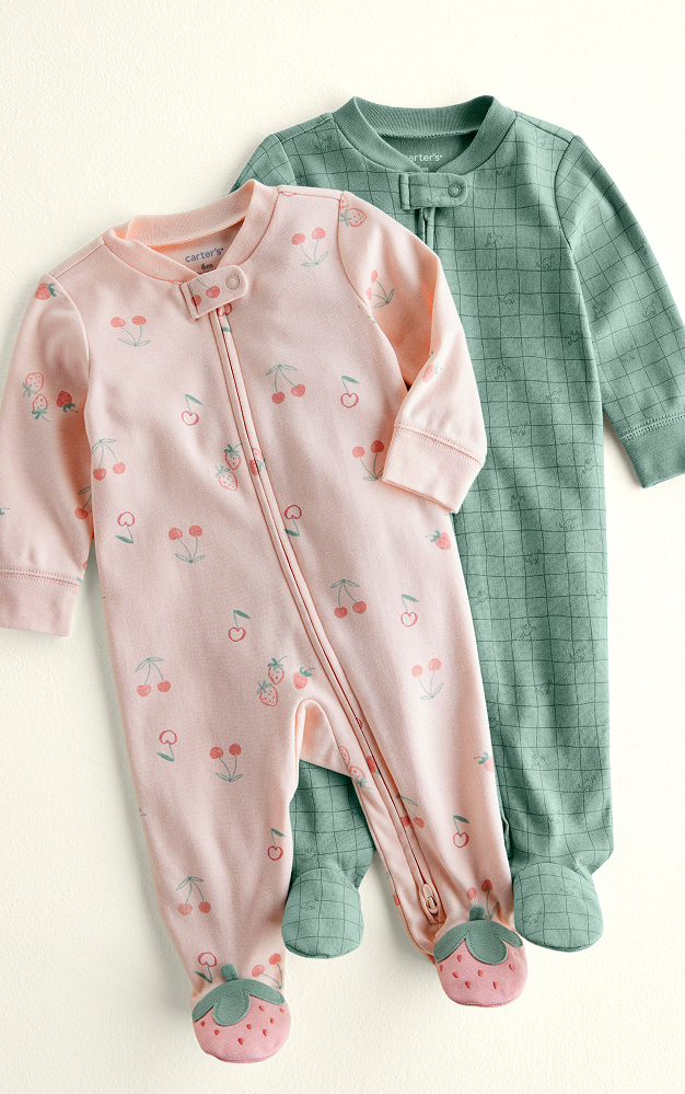 Carter&rsquo;s | The 5-star Sleep & Play&trade; | With a 2-way zip for easy changes | Shop from $7 >