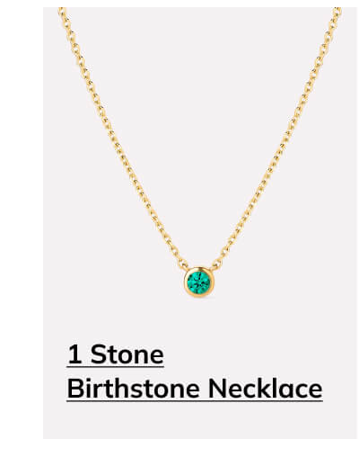 1 Stone Birthstone Necklace