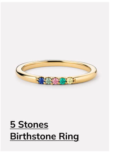 5 Stones Birthstone Ring