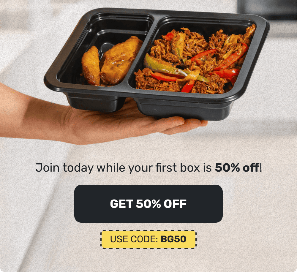 Join today while your first box is 50% off! 