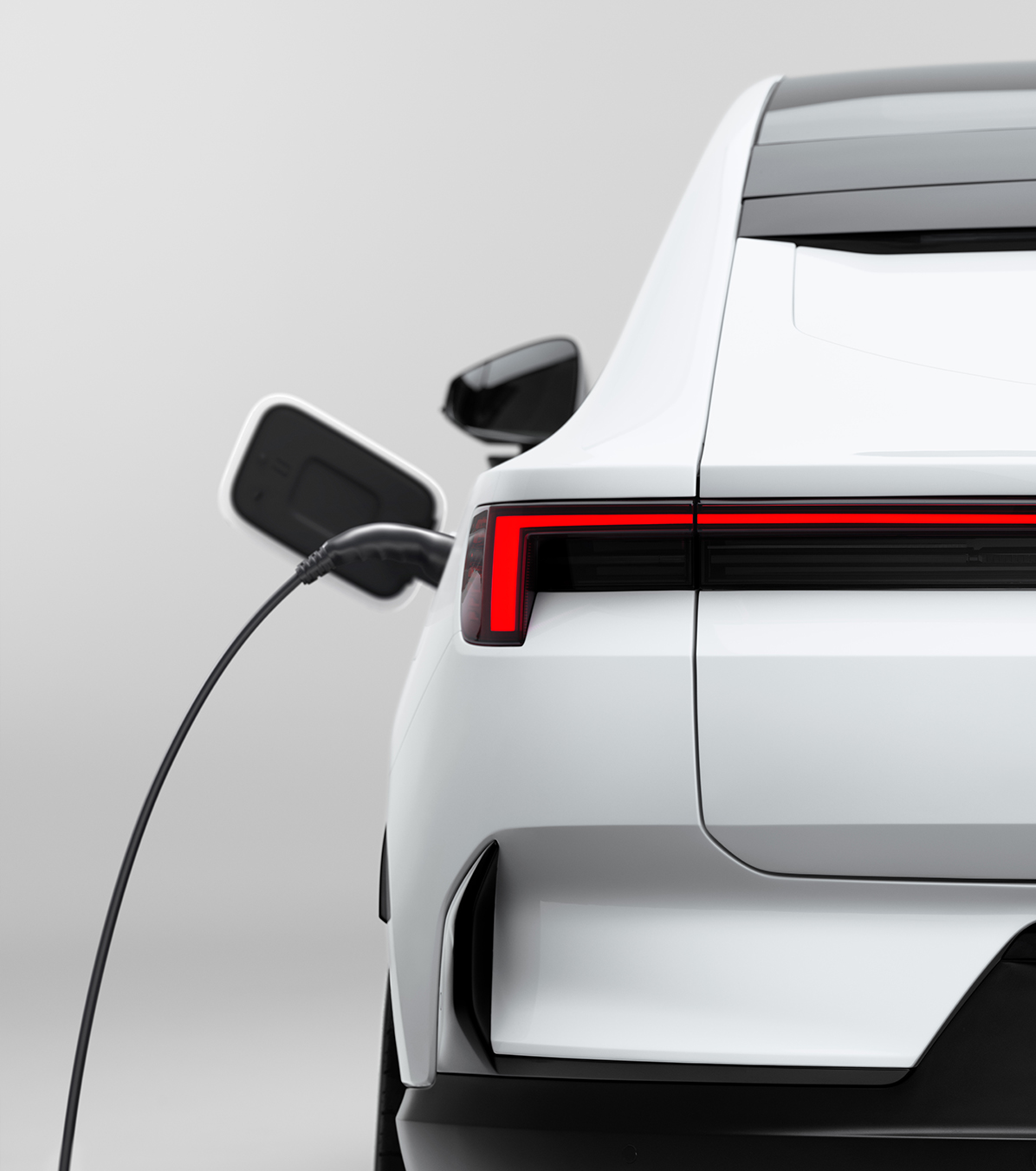 Polestar 4 charging in an indoor environment.