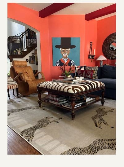 Leaping Cheetah Sand Rug