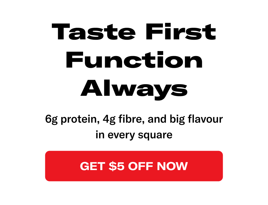 6 grams of protein, 4 grams of fiber, and big flavour in every square!
