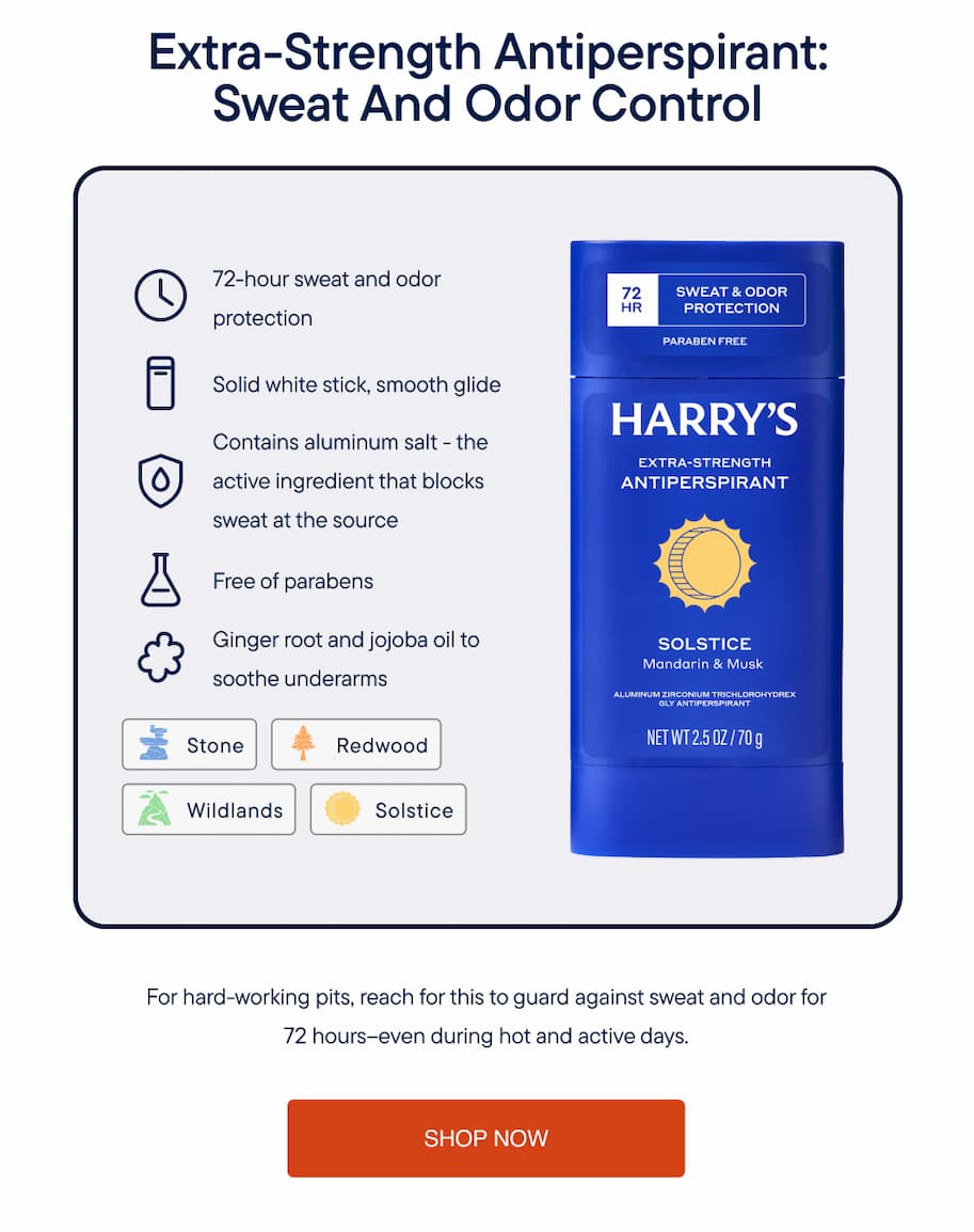 Extra-Strength Antiperspirant: Sweat and Odor Control