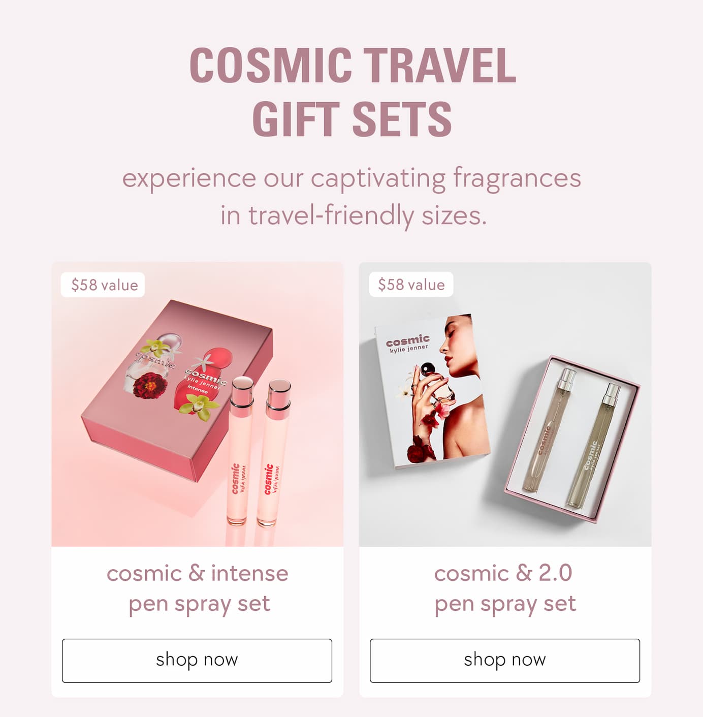 cosmic travel gift sets