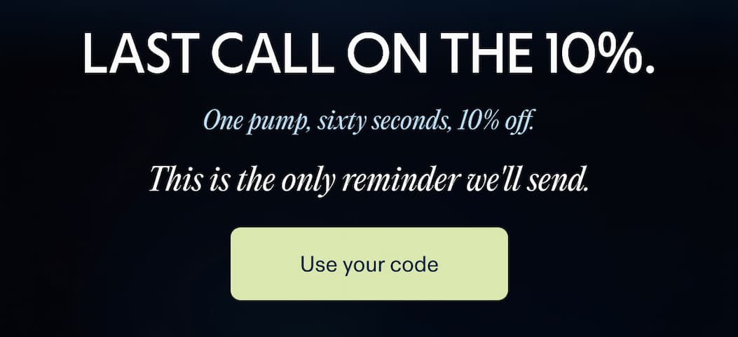 Last call: your personal 10% off Revival code, one tap away.
