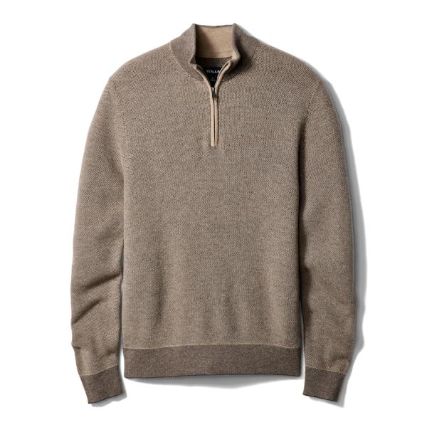 Merino-Cashmere Quarter-Zip Sweater