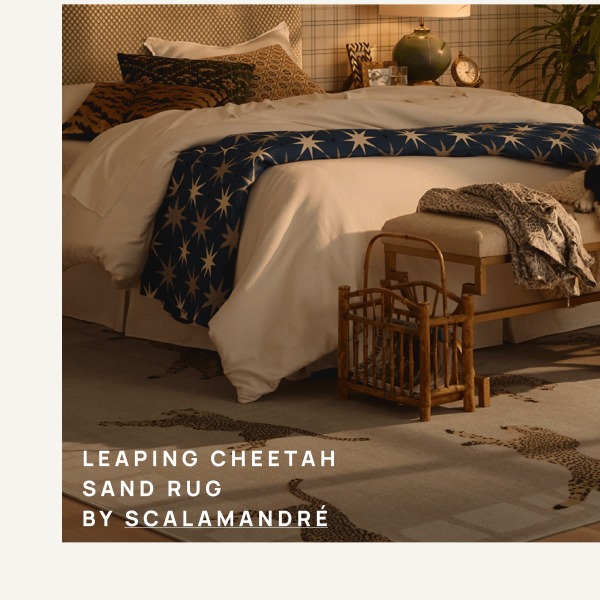 Leaping Cheetah Sand Rug by Scalamandre