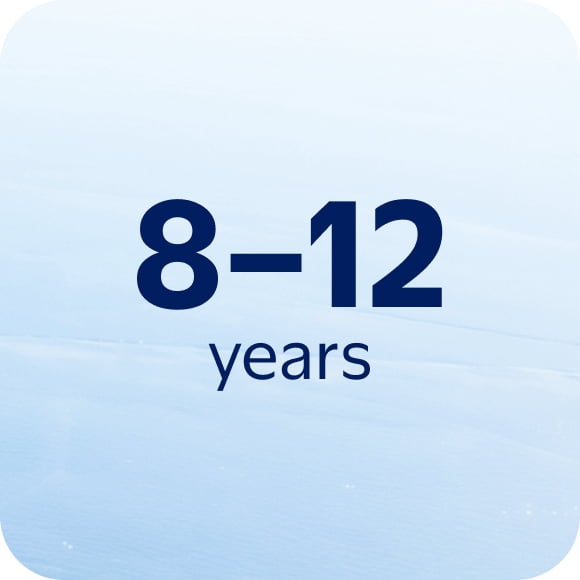 8&ndash;12 years