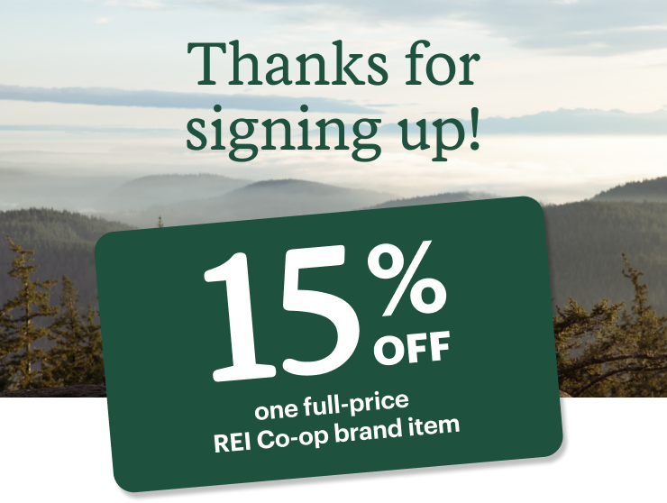 A special welcome coupon for you - 15% OFF one full‑price REI Co‑op brand item