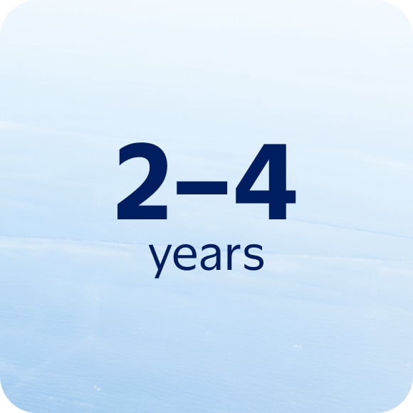 2&ndash;4 years