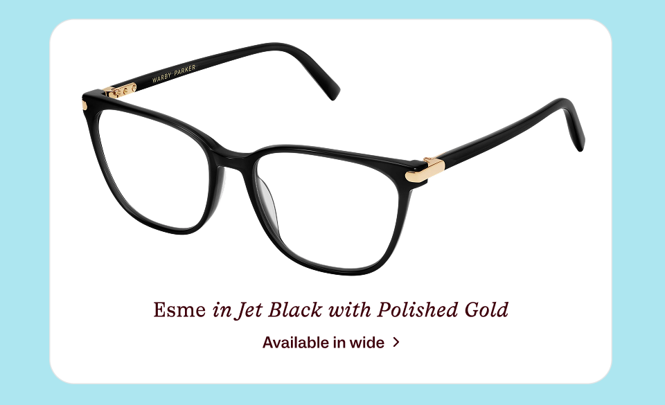 Esme in Jet Black with Polished Gold