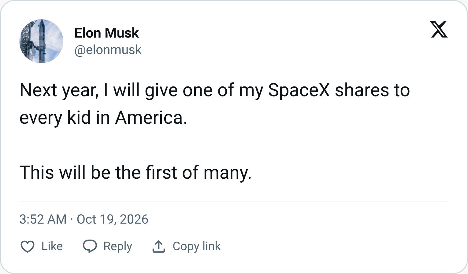 Tweet screenshot