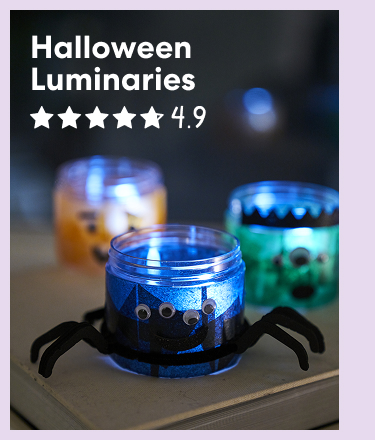Halloween Luminaries, rated 4.9 out of 5 stars. Discover hands-on Halloween fun with four fa-boo-lous luminaries you craft yourself!