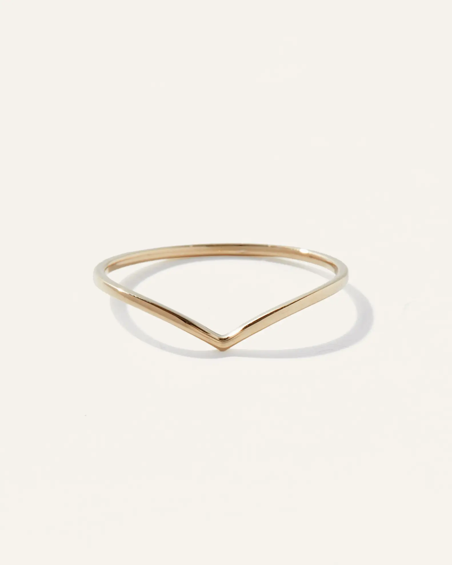 14K Gold Wishbone Ring