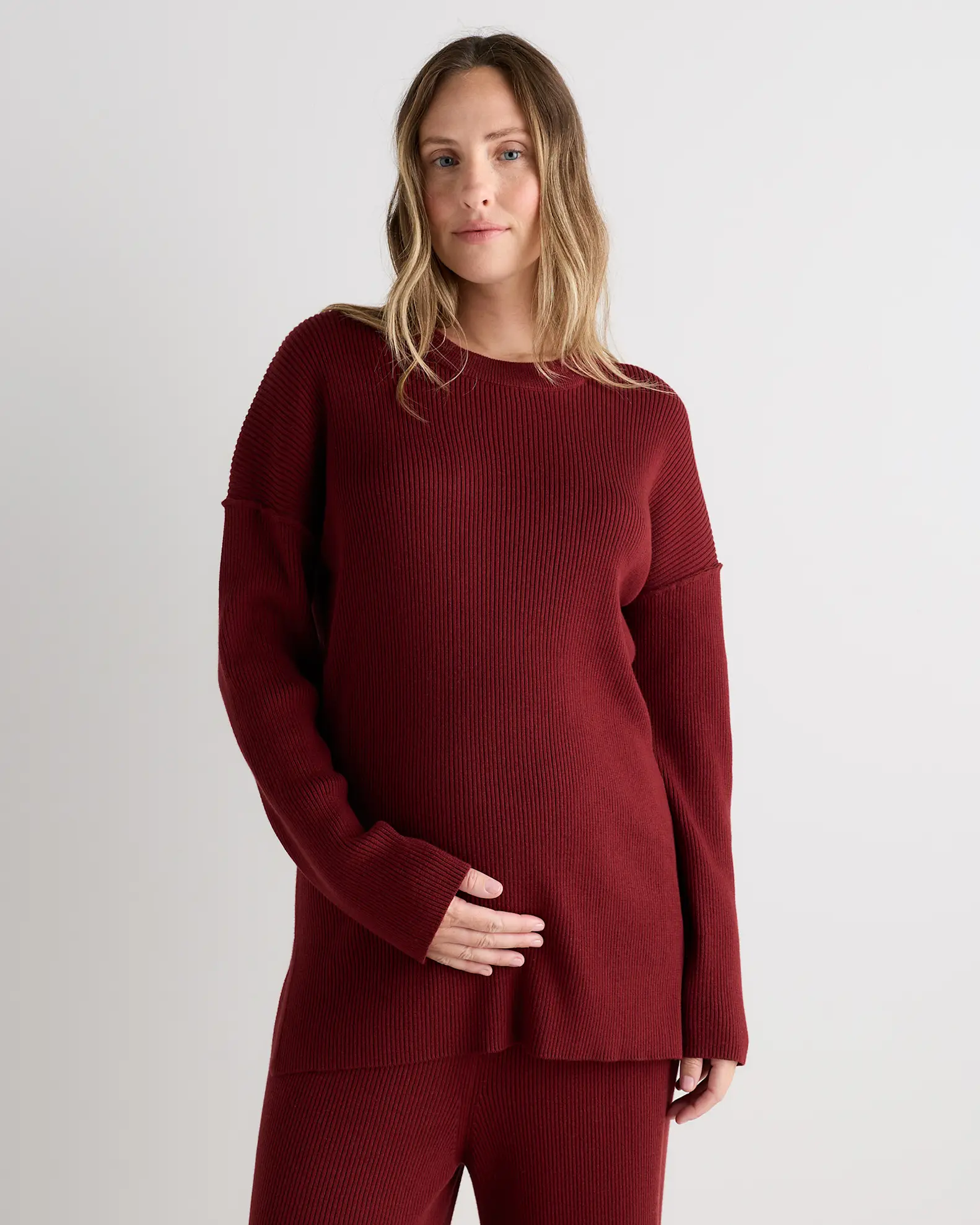 Cotton Cashmere Oversized Maternity Sweater