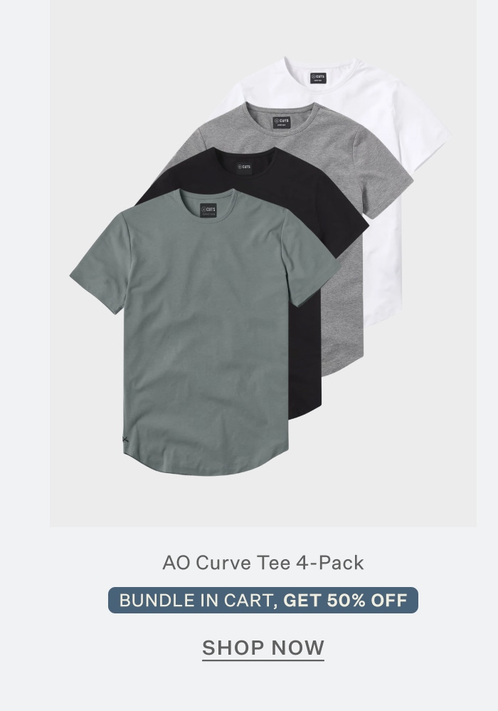 AO Curve Tee 4-Pack | Bundle in Cart, Get 50% Off