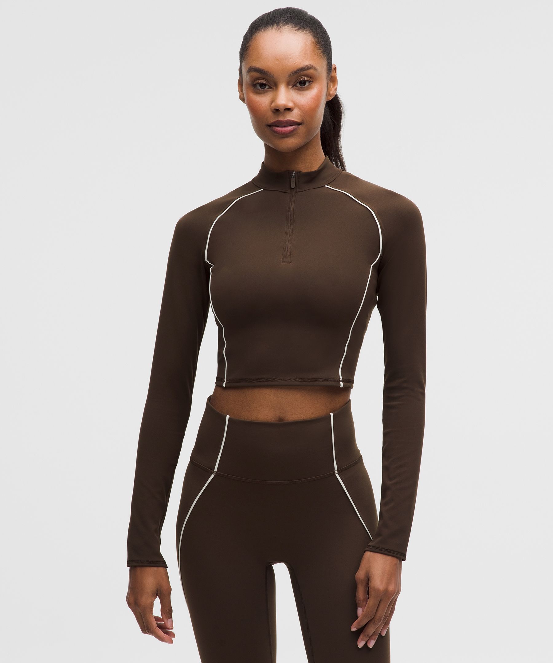Wunder Train Cropped Long-Sleeve Half Zip