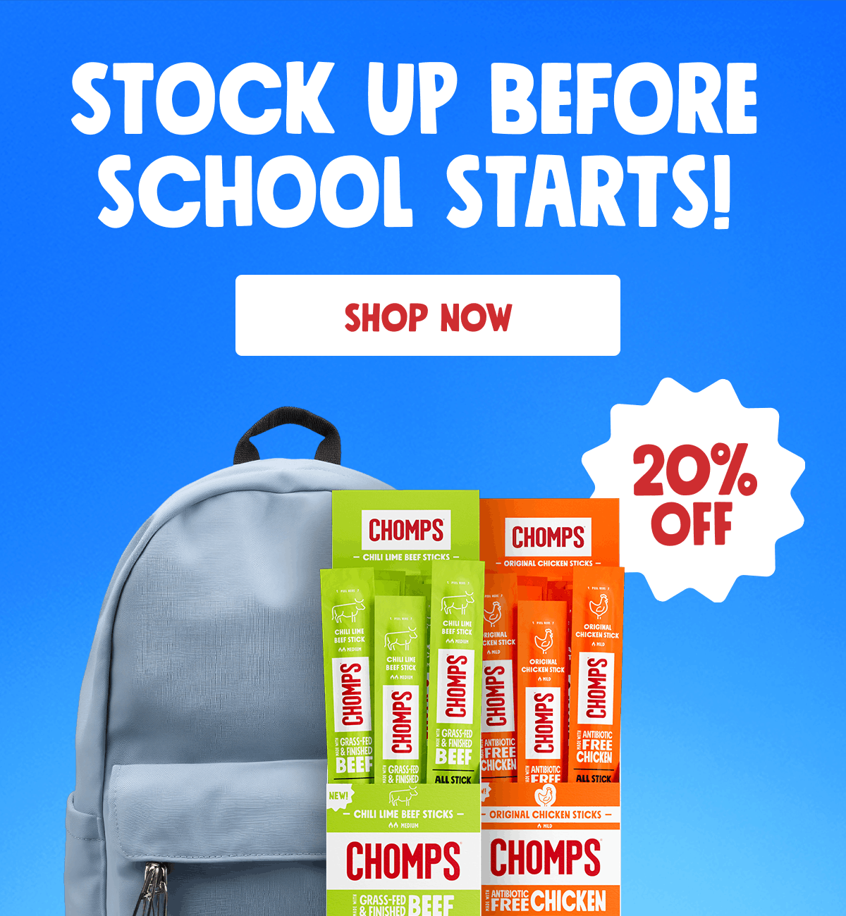 Stock Up Before School Starts! | Shop Now | 20% Off